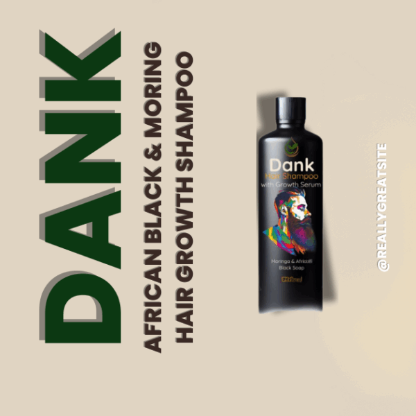 Dank Moringa & African Black Beard & Hair Shampoo with Growth Serum